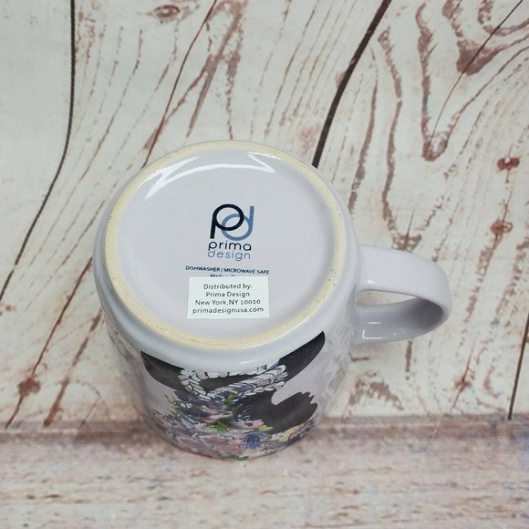 Prima Design Violet Women Silhouette Floral Hairpiece Graphic Design 4"x4" Mug - Picture 8 of 12